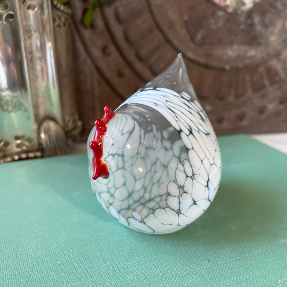 Blown glass chicken rooster figurine - Picture 3 of 7